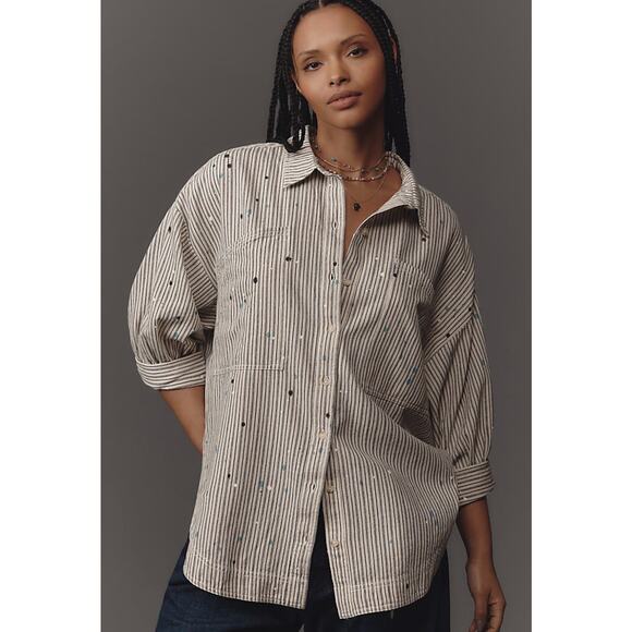 Pilcro Tops - Anthropologie Pilcro Studio Smock Button Down Shirt Size XL